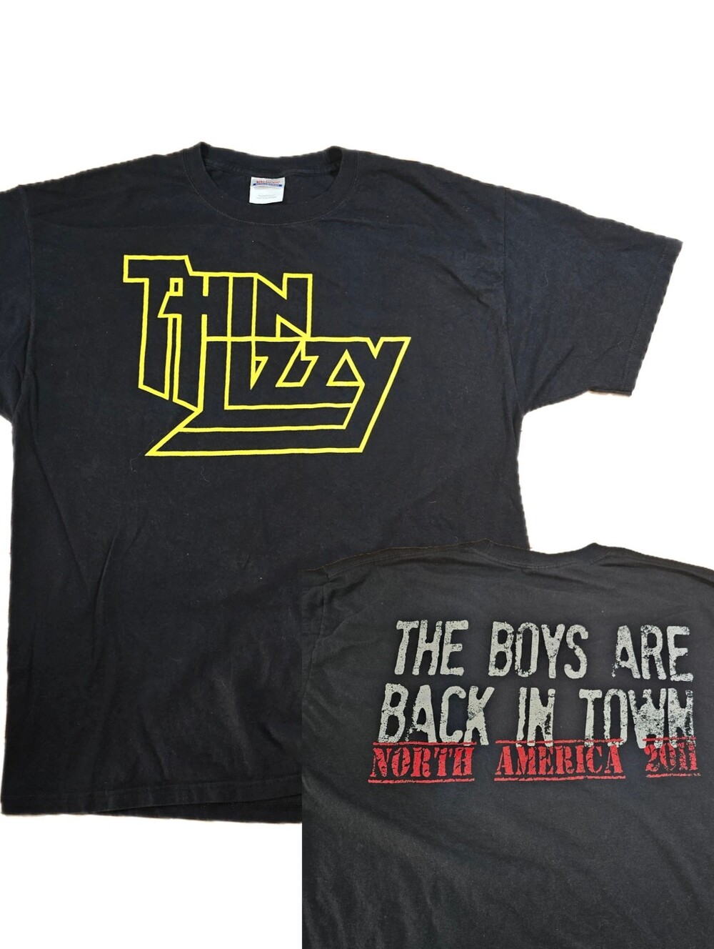 Thin Lizzy 2011 North American Tour T Shirt Boys are Back In Town Hanes Size XL